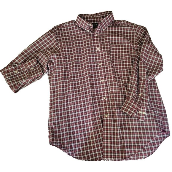 Lauren By Ralph Lauren Men's Red White Black Long Sleeve Shirt NWOT 32/33 - Picture 2 of 11